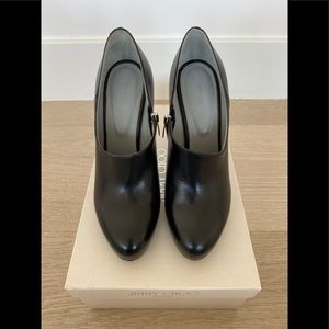 New SERGIO ROSSI Black Leather Ankle Booties Boots 6